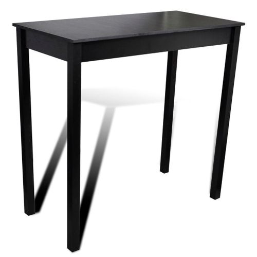 Vidaxl Table De Bar Mdf Noir 115x55x107 Cm
