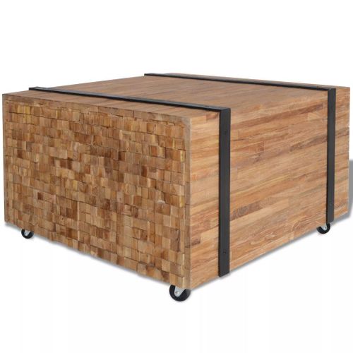 Table D'appoint En Teck 60 X 60 X 38 Cm