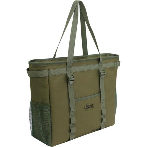 Armée Verte Glacière À Parois Souples - Coffre À Glace Portable Étanche Pliable | Livraison Nourriture Sac Isotherme Sac Fourre-Tout À Glace Stockage Nourriture Pique-Nique