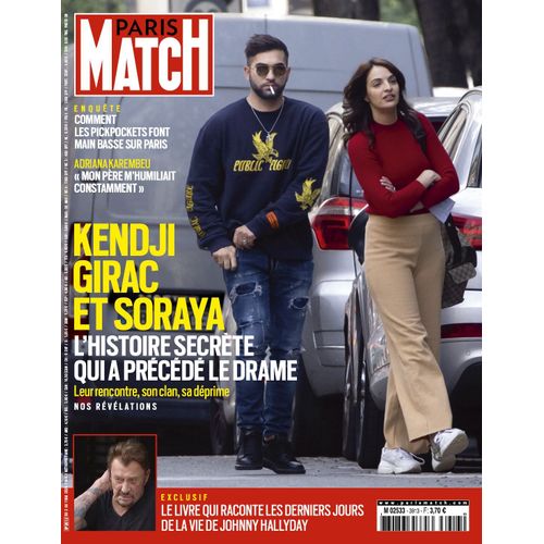 Paris Match 3913 2024 Kendji Girac Soraya/Sofiane Pamart/Johnny Hallyday/Marine Delterme/Adriana Karembeu/Artus/Le Carlton