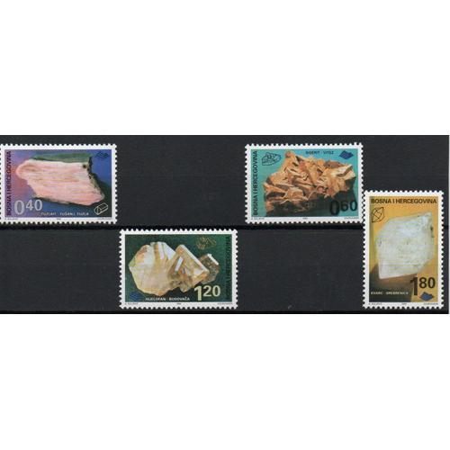 Bosnie Timbres Les Minéraux 1999