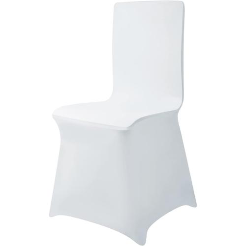 Blanc 50 Pièces Housse De Chaise Extensible Universelle Couverture Protecteur De Chaise Blanche Avec Ruban À N¿Ud Pour Fêtes, Mariages Et Célébrations, Salle À Manger Blanc 50 Pièces