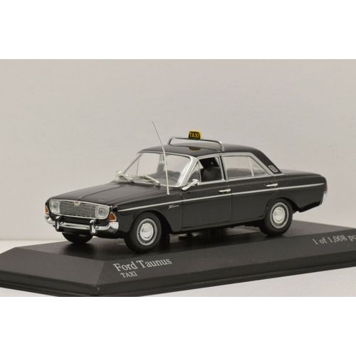 Ford Taunus P5 1964 Taxi Black Minichamps 400081496 1/43 Schwarz Noire-Minichamps