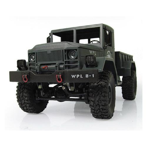 Wpl B-14 Rc Camion Télécommande 4 Roues Motrices Escalade Véhicule Tout-Terrain Jouet 2.4g Armée Jouets Forme De Voiture Avec Éclairage De Tête Kit De Bricolage Gris_Kit