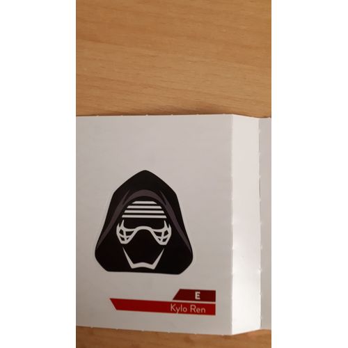 Carte Leclerc Star Wars 2019 Kylo Ren Lettre E