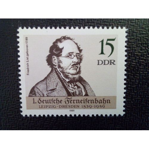 Timbre Allemagne / Rda Yt 2843 Liste De Friedrich (1789-1846) 1989 ( 41212 )