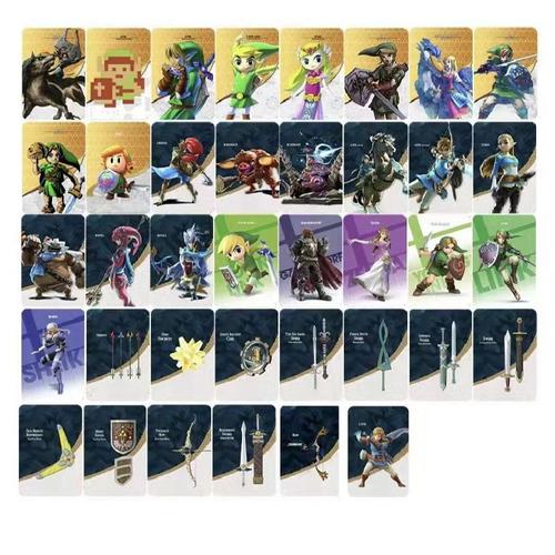 Cartes Zelda Tears Of The Kingdom Amiibo, Lot De 38 Mini Carte Botw, Cartes Nfc Compatibles Avec Nintendo Switch/Switch Lite