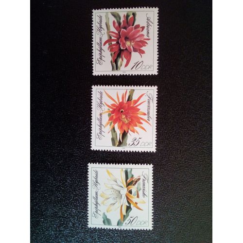 Timbre Allemagne / Rda Yt 2881 A 2883 Séries: Variétés De Cactus Feuille 1989 ( 41212 )