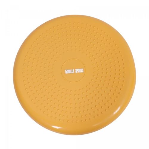 Gorilla Sports - Coussin D'assise Gonflable Avec Picots Ø 33 Cm - 9 Coloris - Couleur : Jaune