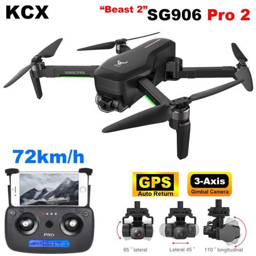 Drone Professionnel Sg906 Pro2 Avec Caméra 4k Hd Auto-Stabilisation À Cardan 3 Axes 5g Wifi Fpv Drone Quadrirotor Rc Sans Balais Gps Avec Boîte En Mousse 1 Batterie-Générique