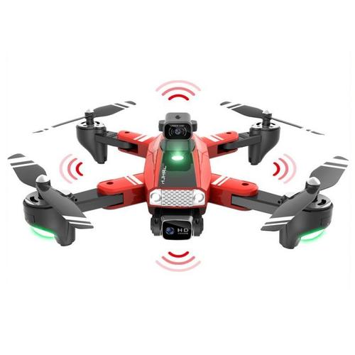 Drone Télécommandé 2.4g Hd,Photographie Aérienne,Flux Optique,Esc Drone Rouge,2 Batteries-Générique