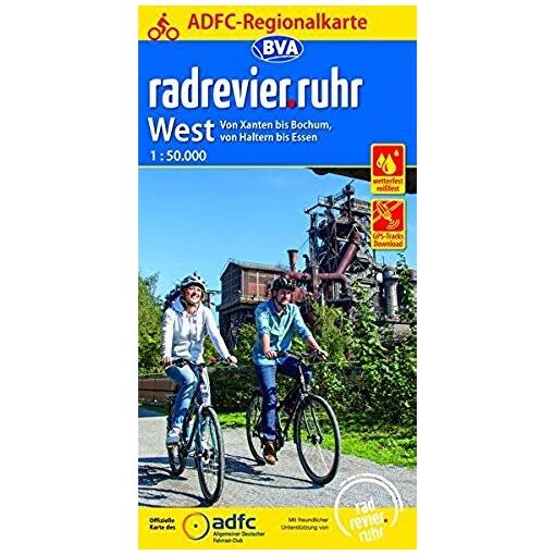 Adfc-Regionalkarte Radrevier.Ruhr West, 1:50.000