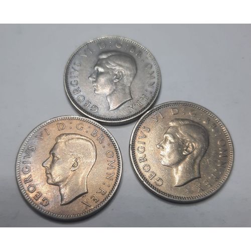 1 Shelling Lot 3 Pièces Circulantes Royaume Uni Roi George V 1948 1949 1951 Gr_40