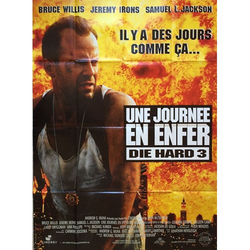 Die Hard 3 - Une Journée En Enfer - Affiche Originale De Cinéma - Format 120x160 Cm - Un Film De John Mctiernan Avec Bruce Willis, Jeremy Irons, Samuel L. Jackson, Graham Greene - Année 1995