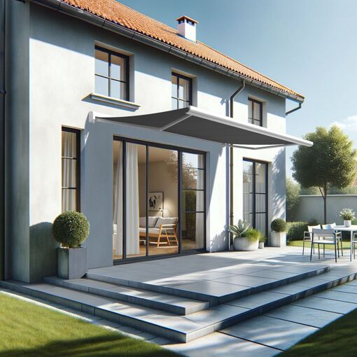 Store banne coffre CELESTE 5,00x3,00 M - Motorisé Sec