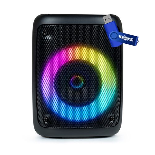 Enceinte Nomad sur Batterie rechargeable PARTY PARTYBTHPS - avec Bluetooth USB SD, Effet Lumineux à LED - 30W+ clé USB 32gigas