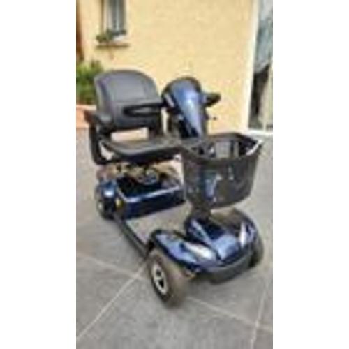 Scooter électrique Leo 4 roues bleu onyx pour personne âgée ou handicapée
