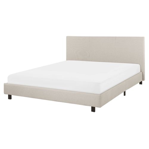 Lit À Eau Double En Tissu Beige 160 X 200 Cm Albi