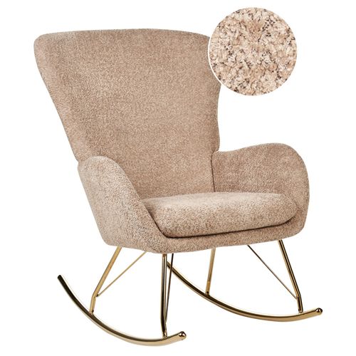 Fauteuil À Bascule Anaset Bouclé Beige Sable