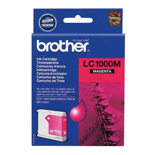 Brother LC-1000M - Magenta - originale - cartouche d'encre - pour Brother DCP-350, 353, 357, 560, 750, 770, MFC-3360, 465, 5460, 5860, 660, 680, 845, 885