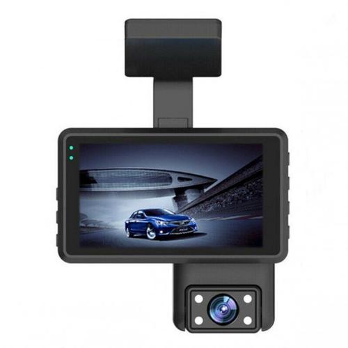 Double objectif voiture Dvr Dash Cam enregistreur vidéo 3 pouces HD affichage enregistreur de conduite caméscope