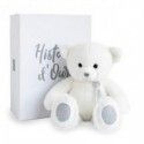 Peluche Ours Charms Blanc 40 Cm - Histoire D'ours