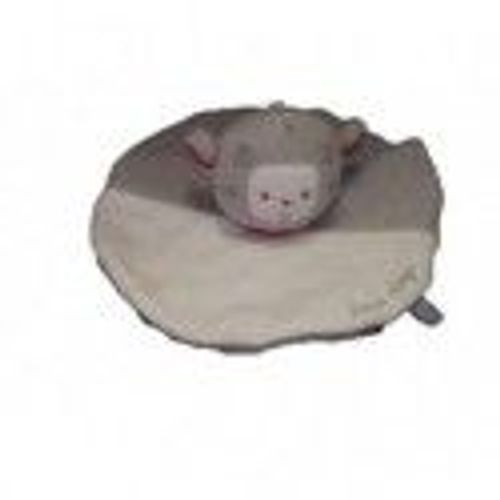 Doudou Sucre D'orge Mouton Blanc Plat