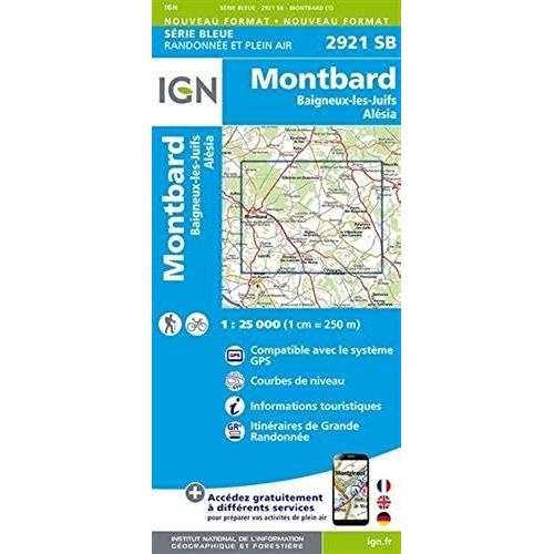 Montbard Baigneux Les Juifs 1 : 25 000