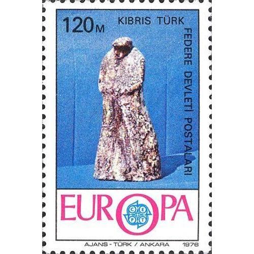 1 Timbre Neuf Europa Chypre Turc 1976