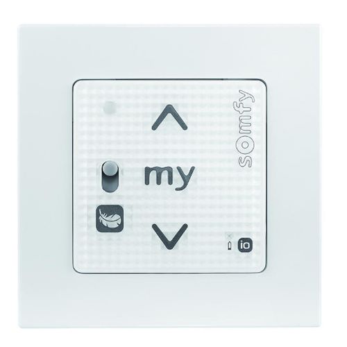 Télécommande SOMFY Smoove Sensitif RS100 io pure + cadre (Réf : 1811321)