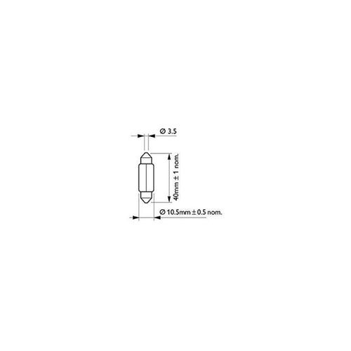 Ampoule - Philips - 13864cp Fest T10,5x43 - Halogène - Blanc Chaud - 24v 5w