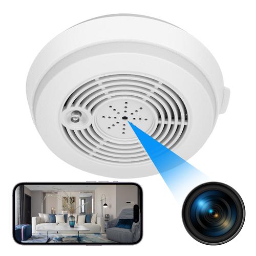 Détecteur de Fumée Caméra Espion Full HD 1080p PIR Vision Nocturne Wifi App Android iOs + SD 16Go YONIS