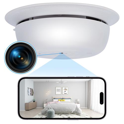 Détecteur de Fumée Caméra Espion Wifi Full HD Vision Nocturne Et Détection Mouvement + SD 128Go YONIS