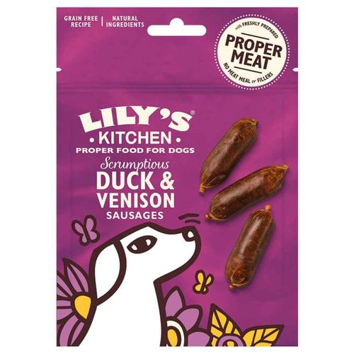 Lily's Kitchen - Friandises Duck & Venison Sausages Au Canard Pour Chien - 70g