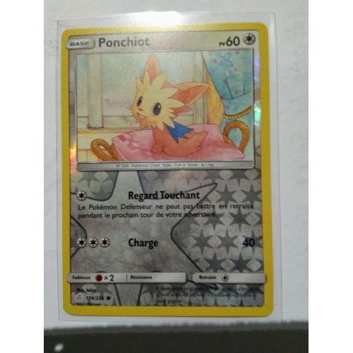 Carte Pokémon Francaise Reverse 174 /236 Ponchiot Éclipse Cosmique