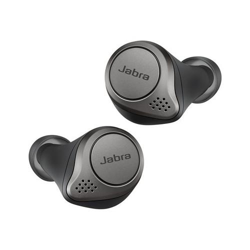 Jabra Elite 75t - Ecouteurs True Wireless avec micro - intra-auriculaire - Bluetooth - Suppresseur de bruit actif - isolation acoustique - noir - reconditionné