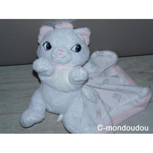 Peluche Marie Les aristochats et sa couverture doudou - Disney