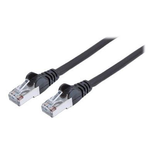 Intellinet Network Patch Cable, Cat7 Cable/Cat6A Plugs, 2m, Black, Copper, S/FTP, LSOH / LSZH, PVC, RJ45, Gold Plated Contacts, Snagless, Booted, Lifetime Warranty, Polybag - Cordon de...