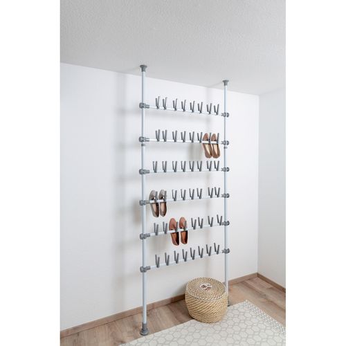 Rangement À Chaussures Extensible Herkules - L. 94 X H. 165/300 Cm - Blanc
