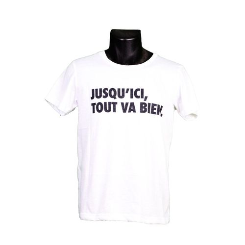 T-Shirt Imprime Texte "Jusqu'ici Tout Va Bien" - La Haine