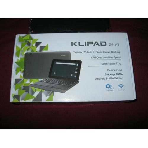 Tablette Klipad KL3669 2 In 1 16 Go 7 pouces Noir