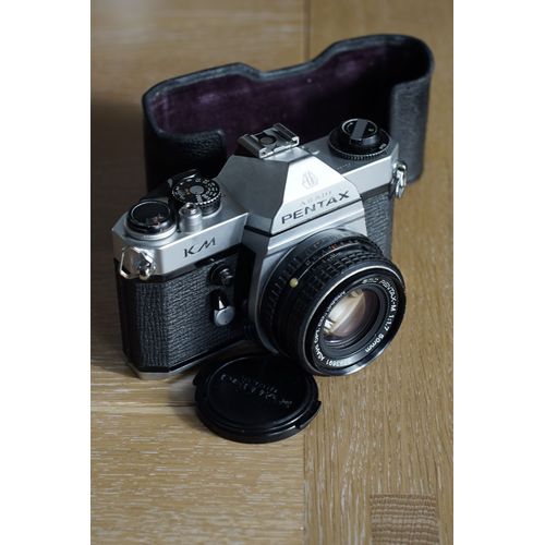 pentax km appareil photo argentique - objectif pentax 50mm f 1,7