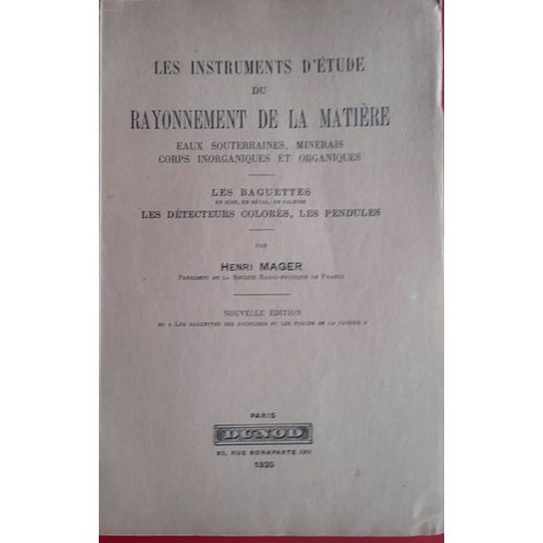 Les Instruments D'etude Du Rayonnement De La Matière