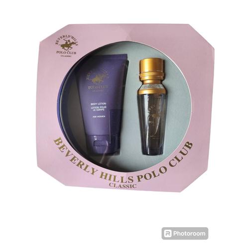 Beverly Hills Polo Club Classic Coffret Cadeau Pour Femme Parfum 50 Ml Edt + 150 Ml Lotion Pour Le Corps 