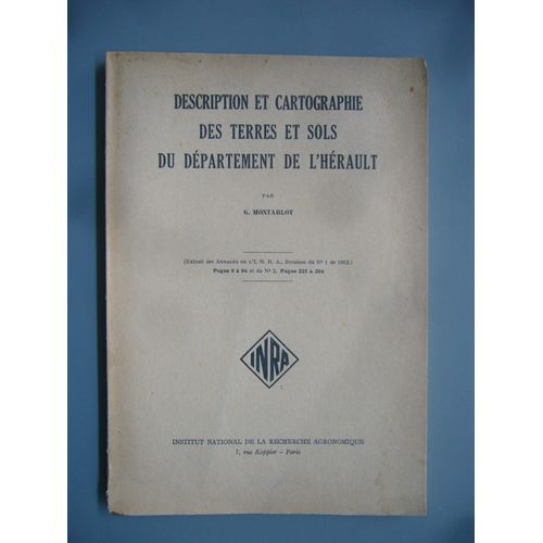 Description Et Cartographie Des Terres Et Sols Du Departement De L'herault