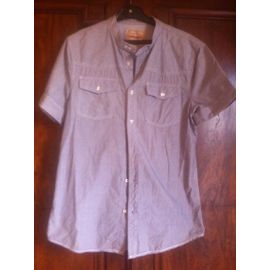 Chemise Marque Berschka Taille L Rayée Blanc/Bleu