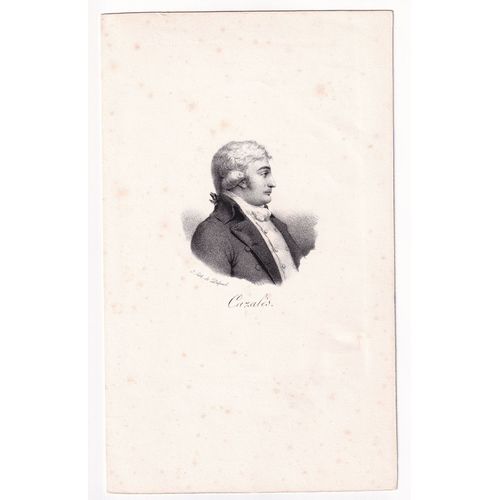 Gravure 1833 Portrait Jacques Antoine Marie De Cazalès Révolution Française Grenade Haute Garonne