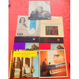 J.S. Bach 7 Vinyles 33t The Goldberg Variations Glenn Gould, Recital D'orgue, Les Grandes Cantates, Intégrale Des Sonates Pour Flute ?uvre Pour Orgue