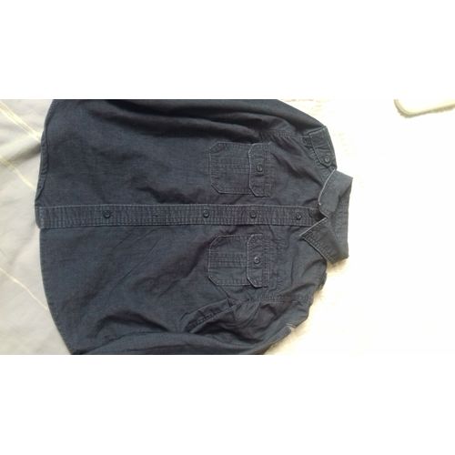 Chemise Velours Bleu Marine 7/8 Ans