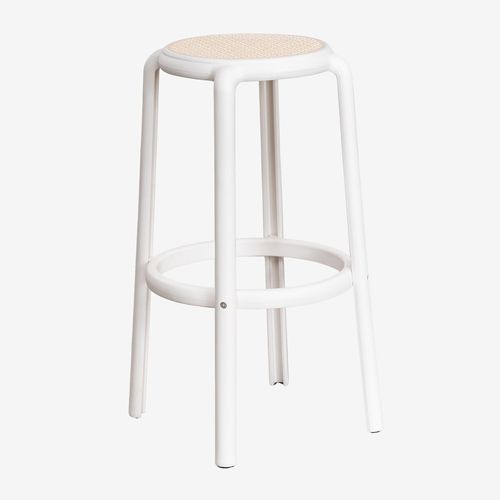 Pack De 2 Tabourets Hauts Omara Blanc Gardenia